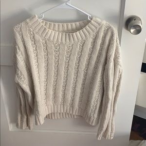 Forever 21 cropped cable knit sweater